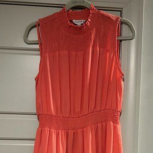 Nanette Lepore - Size 8 - Peachy Orange Midi Dress